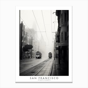 Poster Of San Francisco, Black And White Analogue Photograph 2 Canvas Print