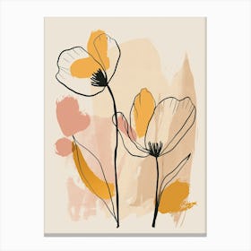 Boise Flower Market Boho Minimalist Style Canvas Print