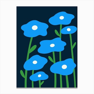 Blue Flowers For You Canvas Print