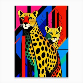 Cheetah Abstract Pop Art 3 Canvas Print