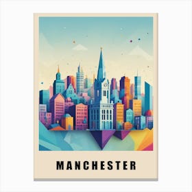 Manchester City Low Poly (29) Canvas Print