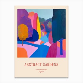 Colourful Gardens Stourhead Gardens United Kingdom 1 Red Poster Canvas Print