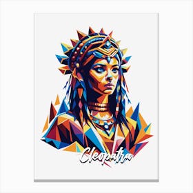 Cleopatra 1 Portrait WPAP Pop Art Canvas Print