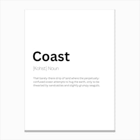 Coast Definition Meaning 1 Canvas Print