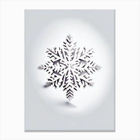 Snowfall, Snowflakes, Marker Art 2 Canvas Print