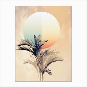 Palm Tree at sunset 2 Canvas Print