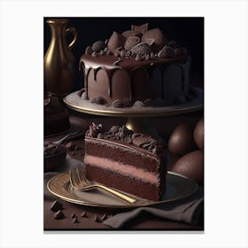 Chocolate Cake Canvas Print