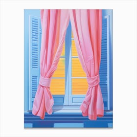 Pink Curtains Canvas Print