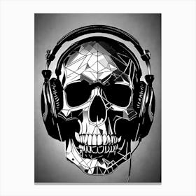 Skull With Headphones 99 Canvas Print