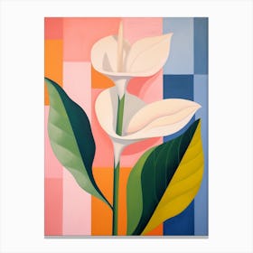 Calla Lily 5 Hilma Af Klint Inspired Pastel Flower Painting Canvas Print