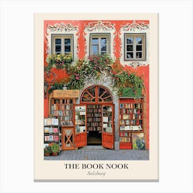 Salzburg Book Nook Bookshop 1 Poster Canvas Print