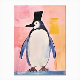 Playful Illustration Of Penguin For Kids Room 7 Canvas Print