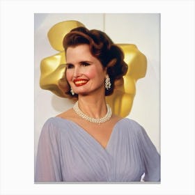 Geena Davis Retro Collage Movies Canvas Print