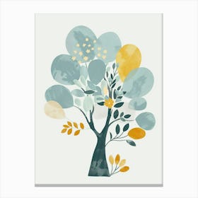 Sycamore Tree Flat Illustration 4 Canvas Print