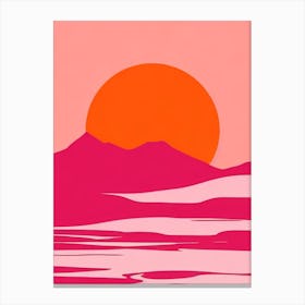 Cala Varques Beach, Mallorca, Spain Pink Beach Canvas Print