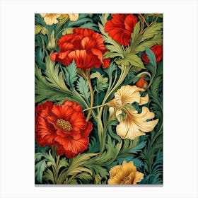 Rococo Floral Pattern Canvas Print