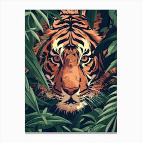 Tiger In The Jungle 44 Canvas Print
