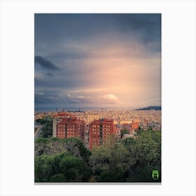 Sunset Over Barcelona 20210830 244ppub Canvas Print