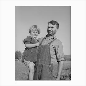 John Frost And His Daughter, Mr, Frost Is Part Owner Of 135 Acres Of Semi Marginal Land In Tehama County, Canvas Print