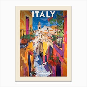 Catania Italy 2 Fauvist Painting  Travel Poster Canvas Print