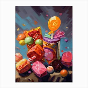 Candies Oil Painting 5 Canvas Print