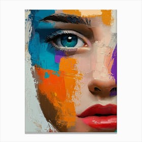 Abstract Of A Woman'S Face 1 Canvas Print