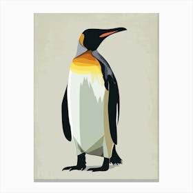 King Penguin Robben Island Minimalist Illustration 1 Canvas Print