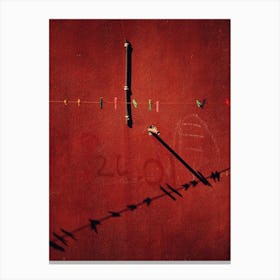 The Red Wall Canvas Print