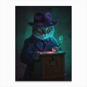 Detective Cat 2 Canvas Print