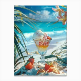 Ice Cream On The Beach 1 Canvas Print