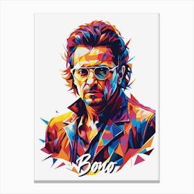 Bono U2 03 Portrait Music WPAP Pop Art Canvas Print