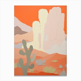 Sonoran Desert   North America (Mexico And United States), Contemporary Abstract Illustration 2 Canvas Print