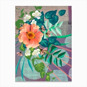 To The Sun Floral Collage Canvas Print