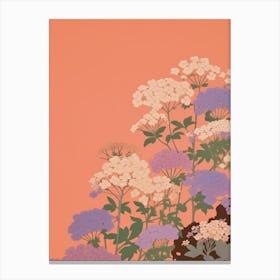 Statice Flower Big Bold Illustration 3 Canvas Print