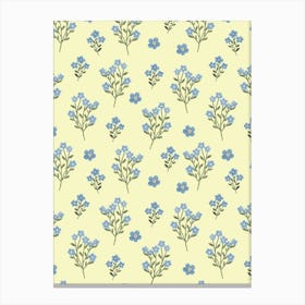 Romantic forget me not flowers Canvas Print