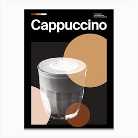 Mid Century Dark Cappuccino Coffee Canvas Print