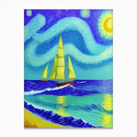 Starry Night Seascape Canvas Print