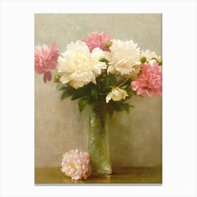 Peonies In A Vase Canvas Print Canvas Print