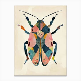 Colourful Insect Illustration Aphid 13 Canvas Print