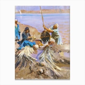 Egyptians Raising Water From The Nile, John Singer Sargent Canvas Print