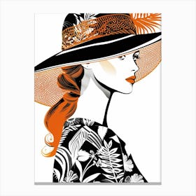 Woman In A Hat 92 Canvas Print