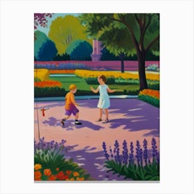 Children Playing In The Park 1 Canvas Print