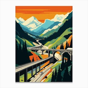 Snoqualmie Pass Retro Pop Art 28 Canvas Print