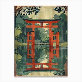 Meiji Shrine Tokyo Japan Mid Century Modern 3 Canvas Print