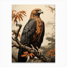 Dark And Moody Botanical Eagle 1 Canvas Print