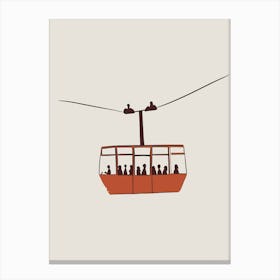 Ski Lift Print Skiing Print Skier Ski Minimalist Prints Canvas Print