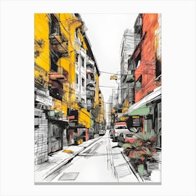 Street In Hong Kong Canvas Print