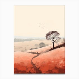 The West Mendip Way England 2 Hiking Trail Landscape Canvas Print