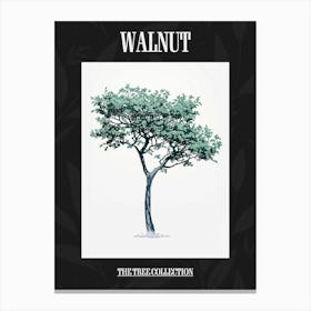 Walnut Tree Pixel Illustration 3 Poster Canvas Print