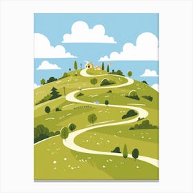 Hilly Landscape Canvas Print